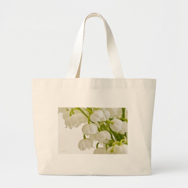 White Lilies Large Tote Bag (Front)