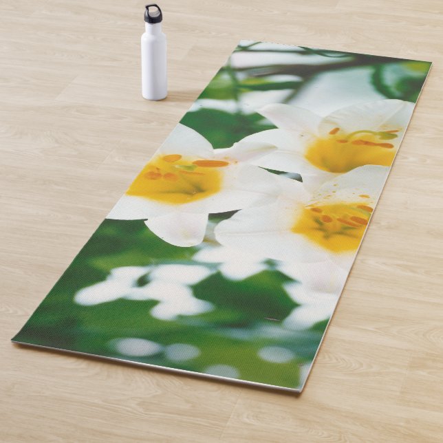White Lilies - Lily Flower Lilium candidum  Yoga Mat (In Situ)