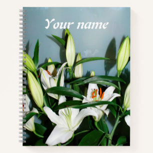 White lilies notebook