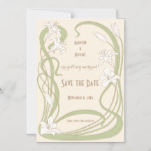 White Lilies Save The Date