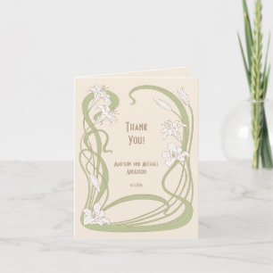 White Lilies Thank You Card