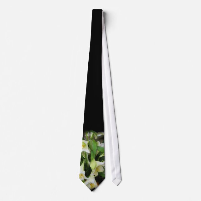 White Lilies - Tie (Front)