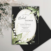 White Lillies of the Valley Black Bridal