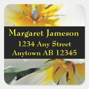 White Lillies Wedding Return Address Label