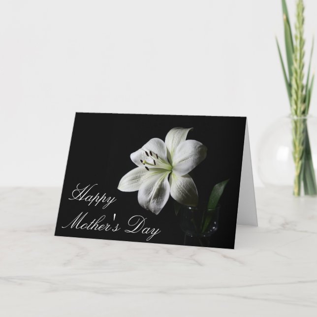 White Lilly Mother's Day Card (Front)