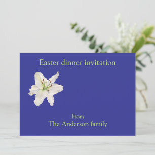 White Lily Easter dinner  Invitation