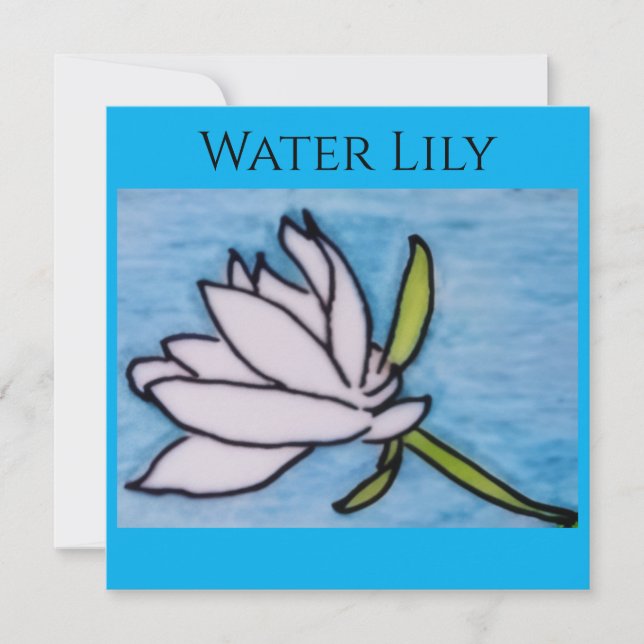 White Lily Flat Card (Front)