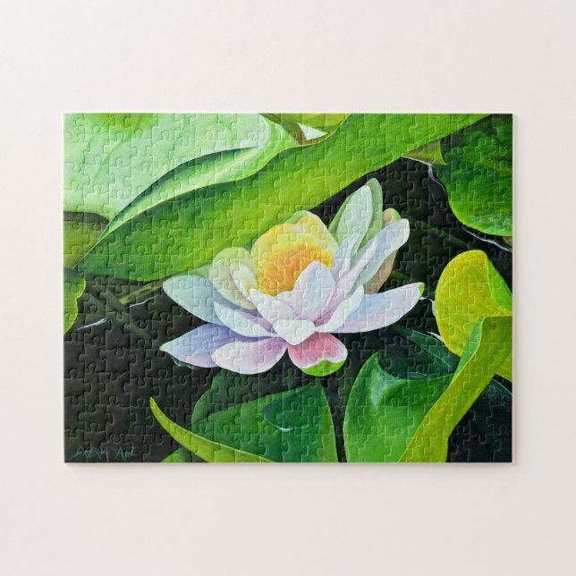White Lily Floral  Jigsaw Puzzle (Horizontal)