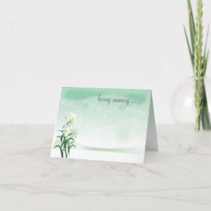 White Lily Floral Notecard