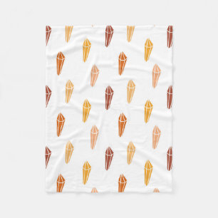 White Lily Flower Fleece Blanket