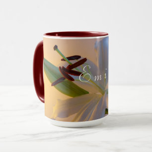 White Lily, flower. Mug