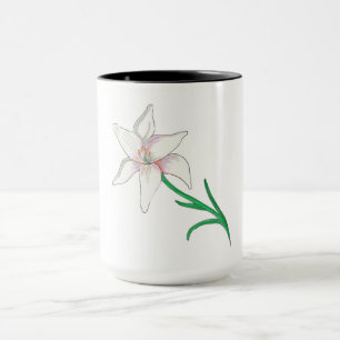 White Lily Flower  Mug