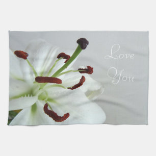 White Lily. Flower. Tea Towel