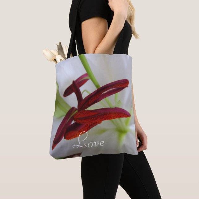 White Lily, flower. Tote Bag (Close Up)
