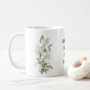 White Lily Flowers Coffee Mug