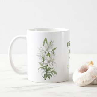 White Lily Flowers Coffee Mug