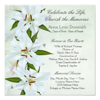 funeral announcement cards