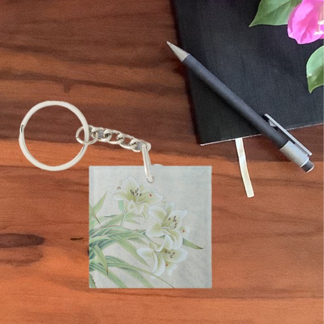 White Lily Key Ring (Creator Uploaded)