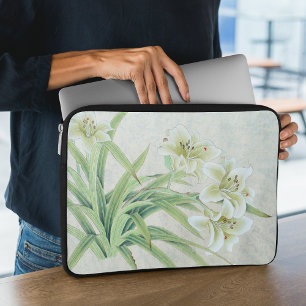White Lily Laptop Sleeve