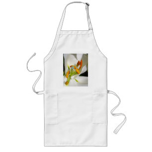 White Lily Long Apron