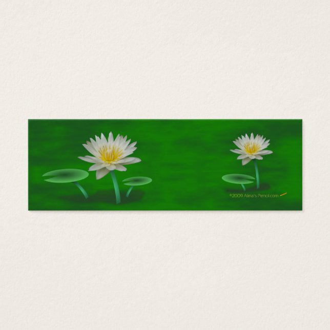 White Lily Mini Bookmarks (Front)