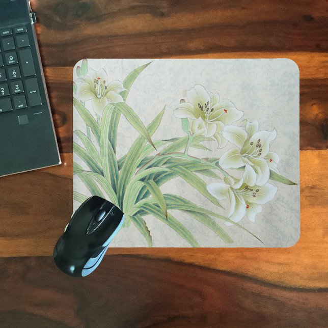White Lily Mouse Mat (Creator Uploaded)