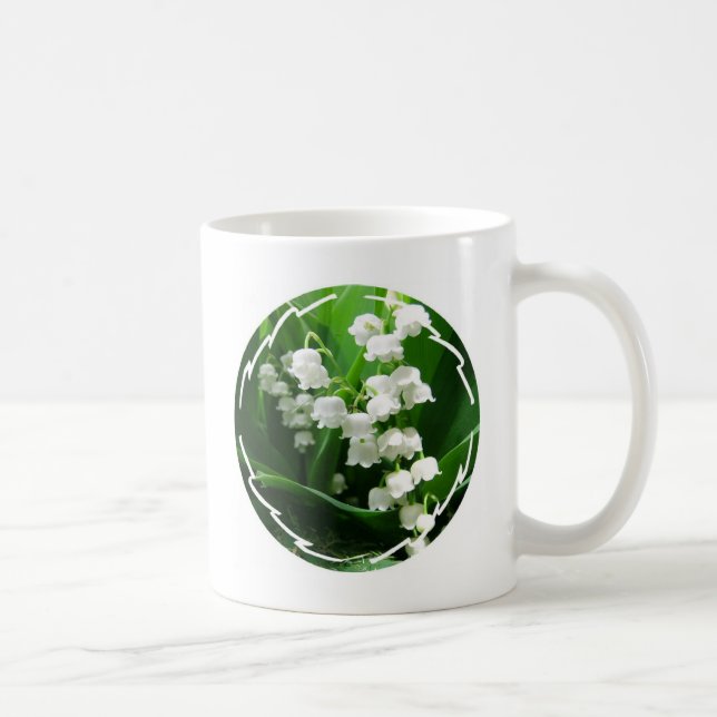 White Lily of the Valley Coffee Mug (Right)