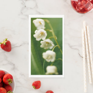 White Lily of the valley (Convallaria majalis)  Napkin
