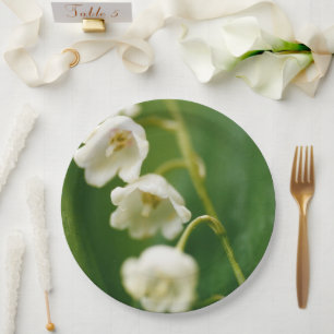 White Lily of the valley (Convallaria majalis)  Paper Plate