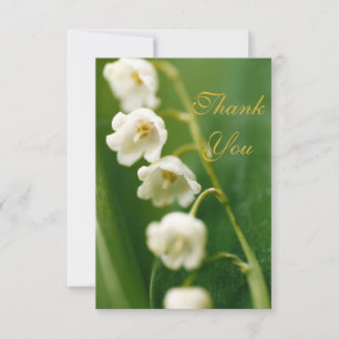 White Lily of the valley (Convallaria majalis)  Thank You Card