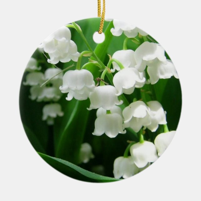 White Lily of the Valley  Ornament (Front)