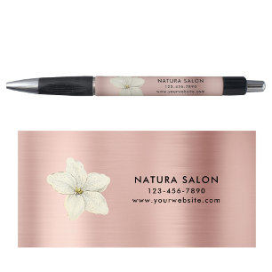 White Lily Salon Business Promotional Rose Gold