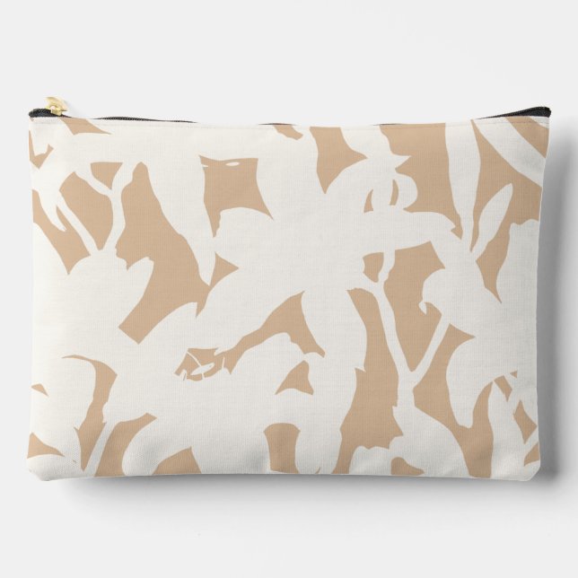 White Lily Silhouette Accessory Pouch (Front)