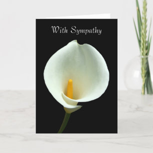 White Lily Sympathy Card