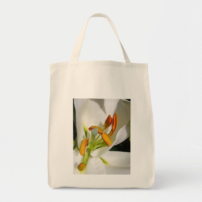 White Lily Tote Bag (Front)