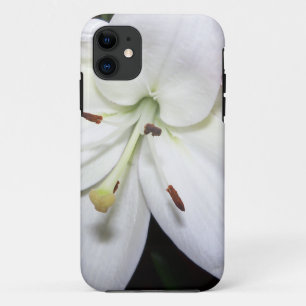White lily up close iPhone 11 case