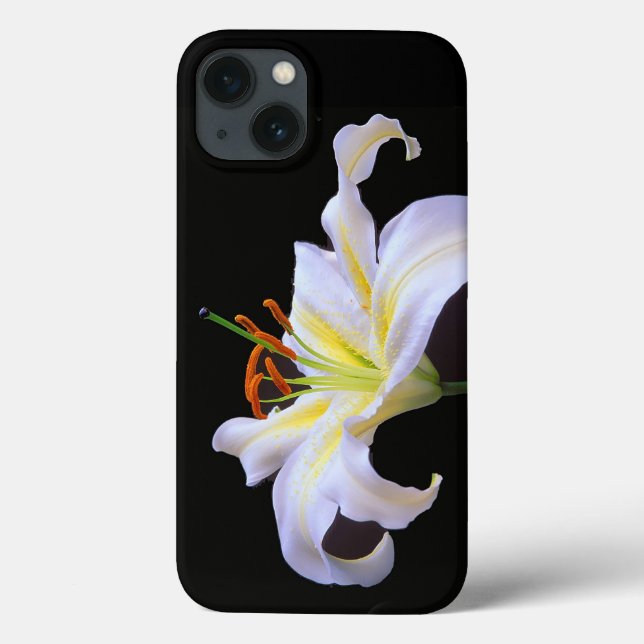 White Lilys  Apple iPhone Barely There Phone Case (Back)