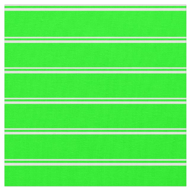 White & Lime Coloured Pattern Fabric (Close Up)