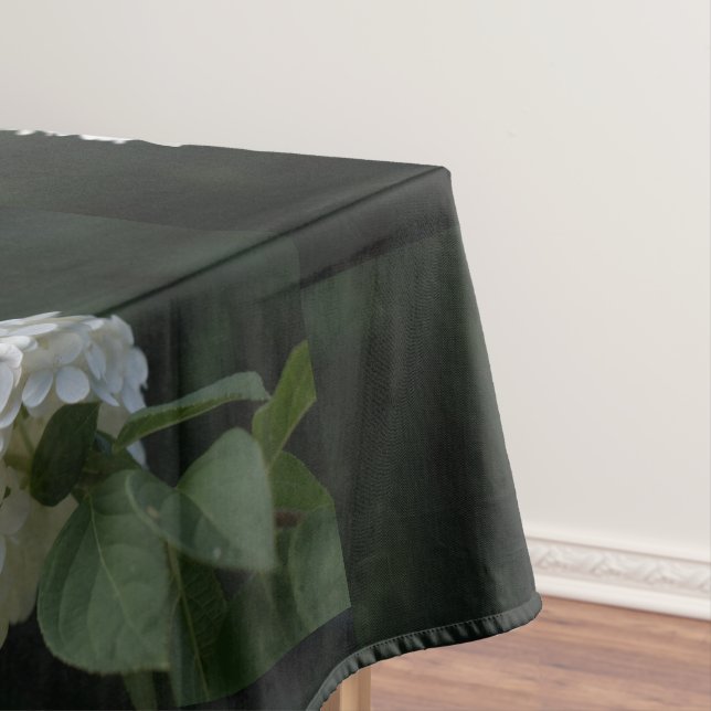 White Lime Hydrangea Floral Tablecloth (In Situ)