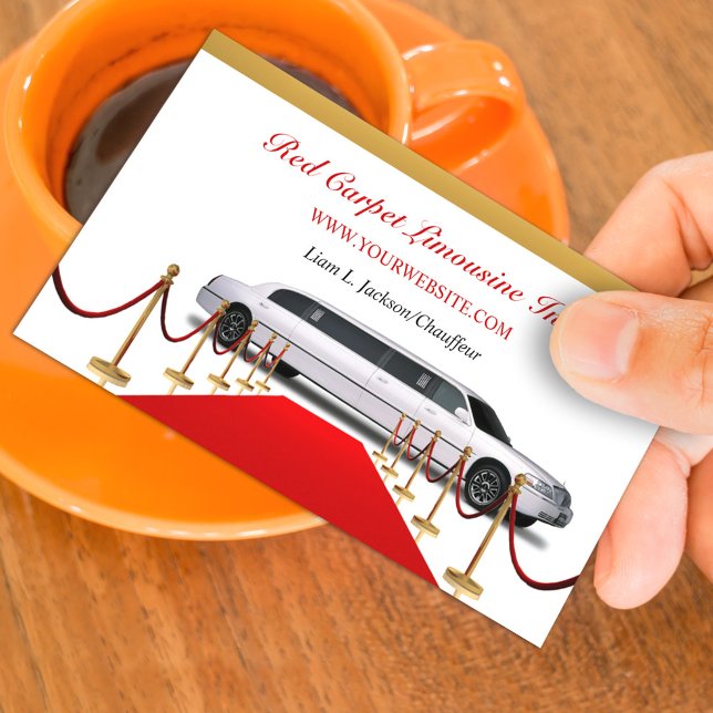 White Limousine Business Card (Creator Uploaded)