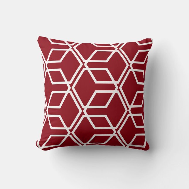 White Line Block Pattern Cushion (Front)