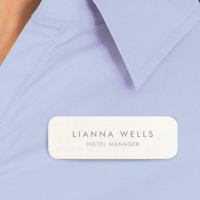 White Linen (image) Employee  Name Tag (Creator Uploaded)