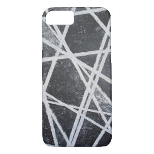 White Lines black spaces cool abstract iPhone 8/7 Case