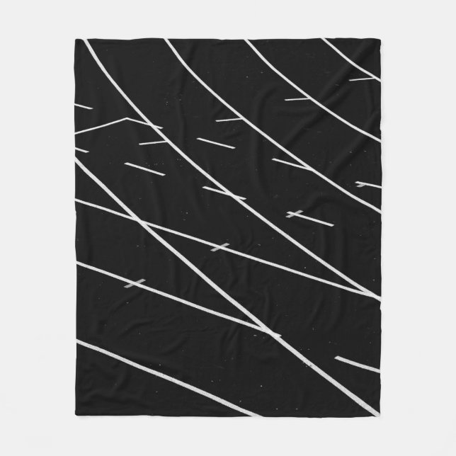 WHITE LINES ON TRACK FIELD FLEECE BLANKET (Front)