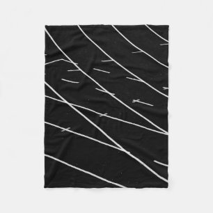 White lines on track field fleece blanket
