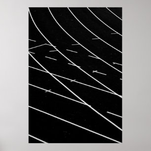 White lines on track field poster