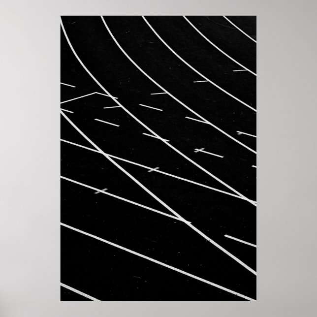 White lines on track field poster (Front)