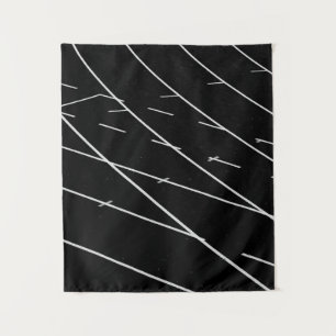 White lines on track field tapestry