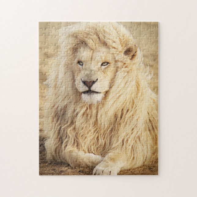 White Lion Photo Portrait Jigsaw Puzzle (Vertical)