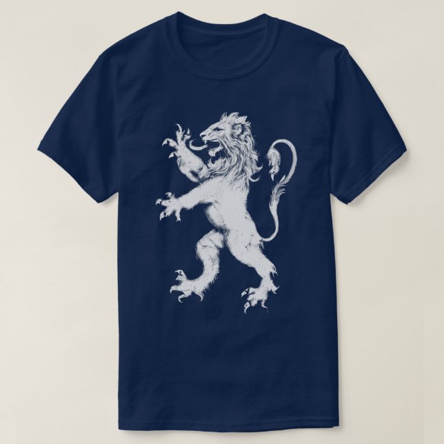 White Lion Rampant Tall T-Shirt (Design Front)